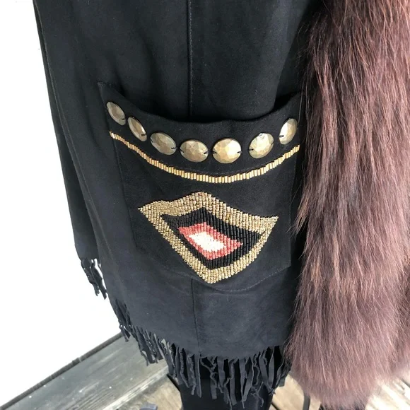 Double D Ranchwear Rainbird Jacket With Real Fur - Picture 5 of 10